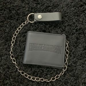 NEW Harley-Davidson original emboss wallet with chain